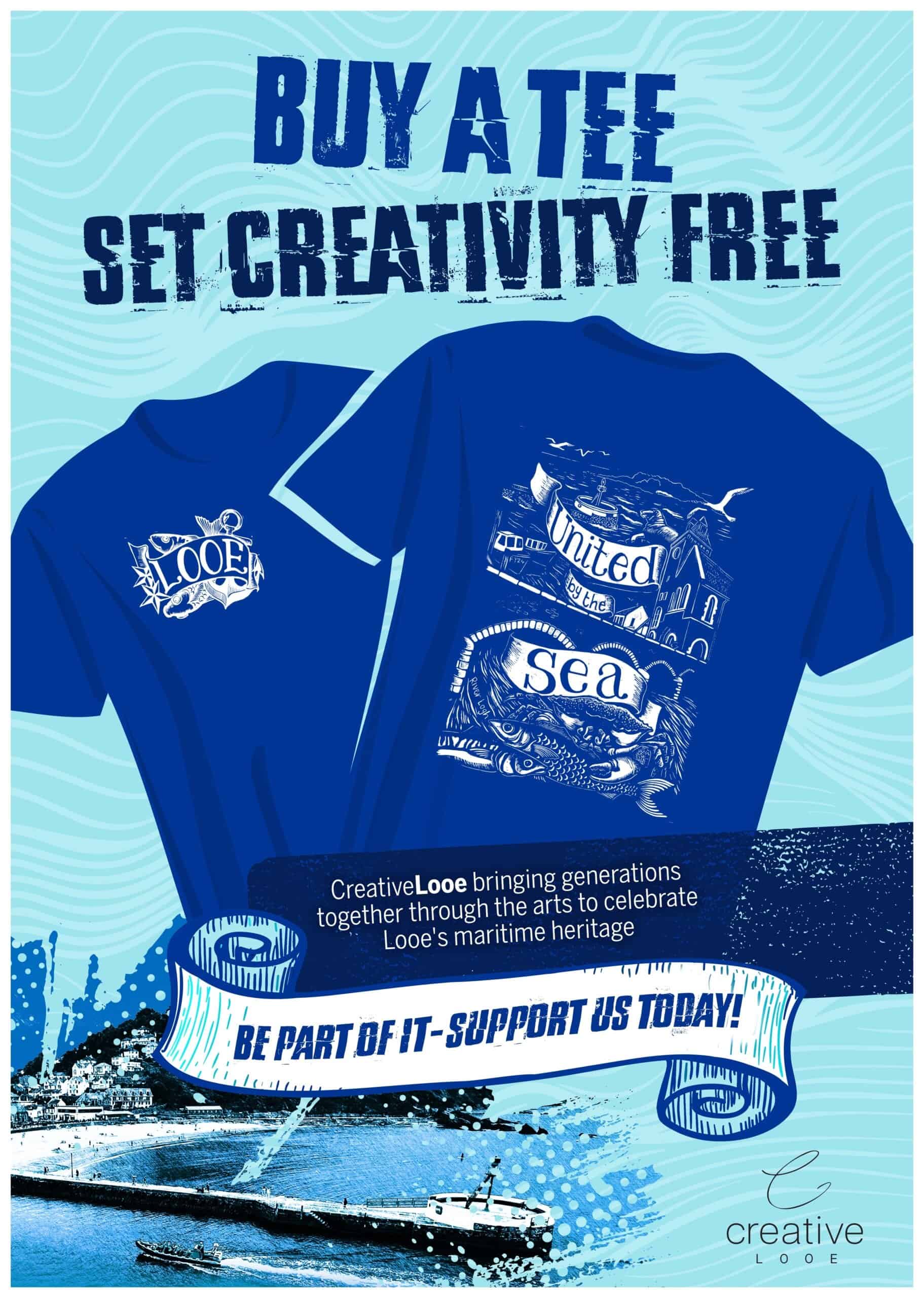 Creative Looe Festival T shirt A2 POSTER design v2